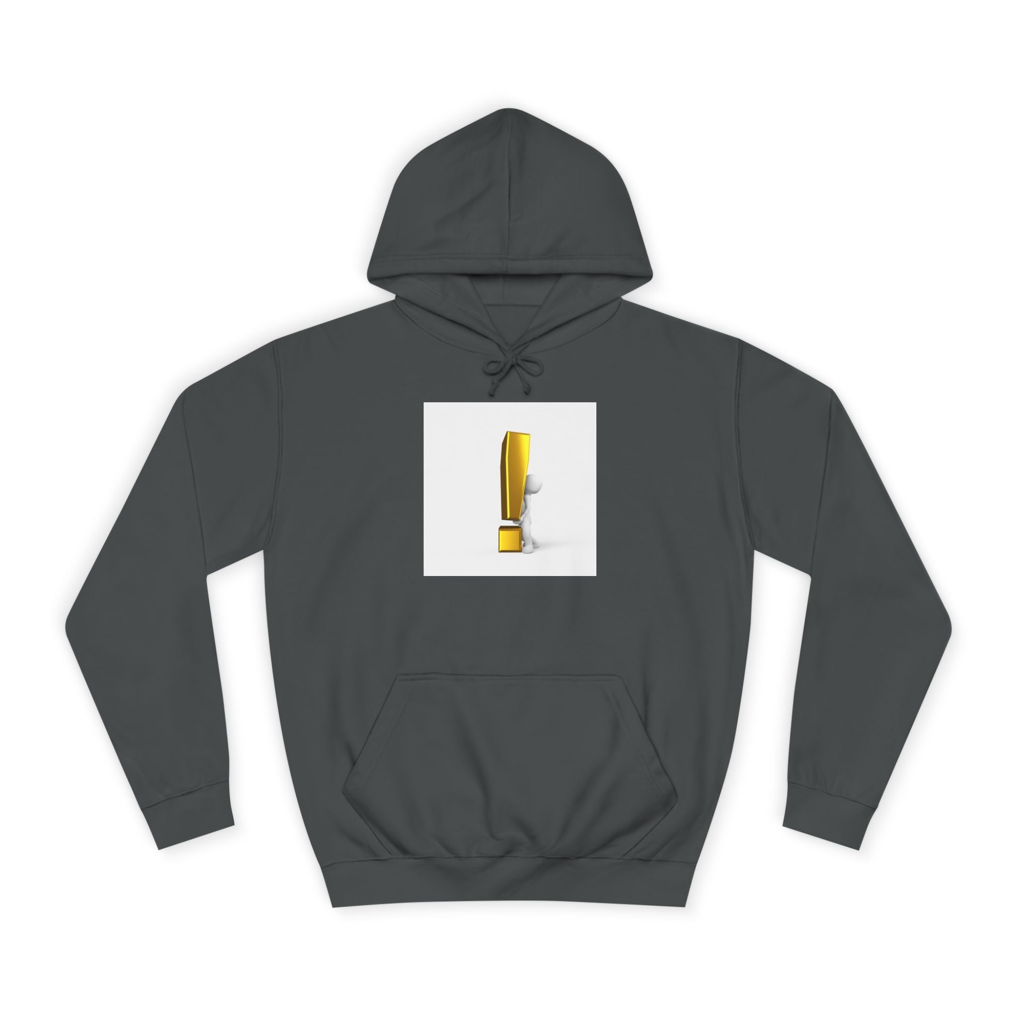 Gold Exclamation Mark Hoodie | Minimal Symbol Sweatshirt