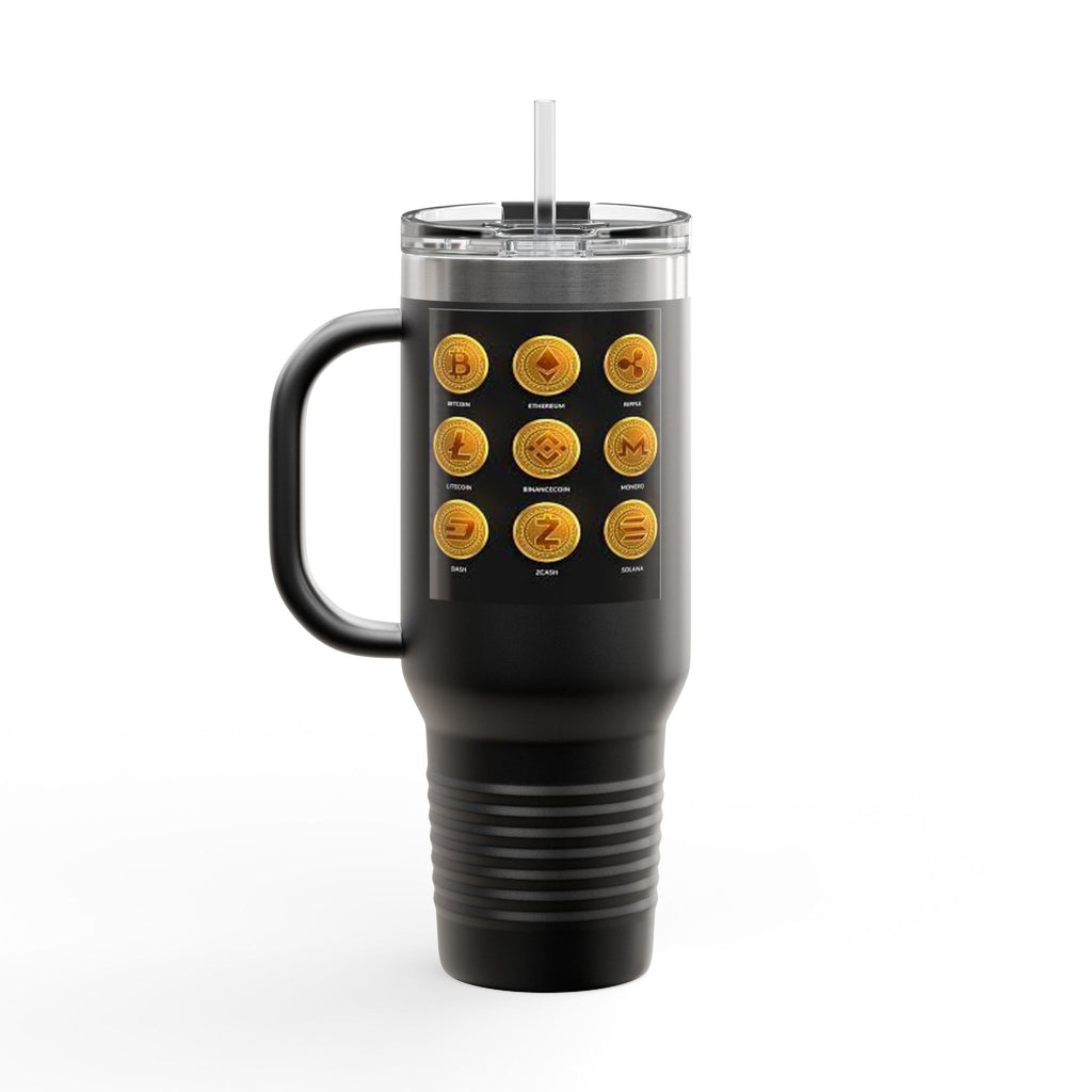 Crypto Currencies Icons 40oz Travel Mug | Insulated Tumbler