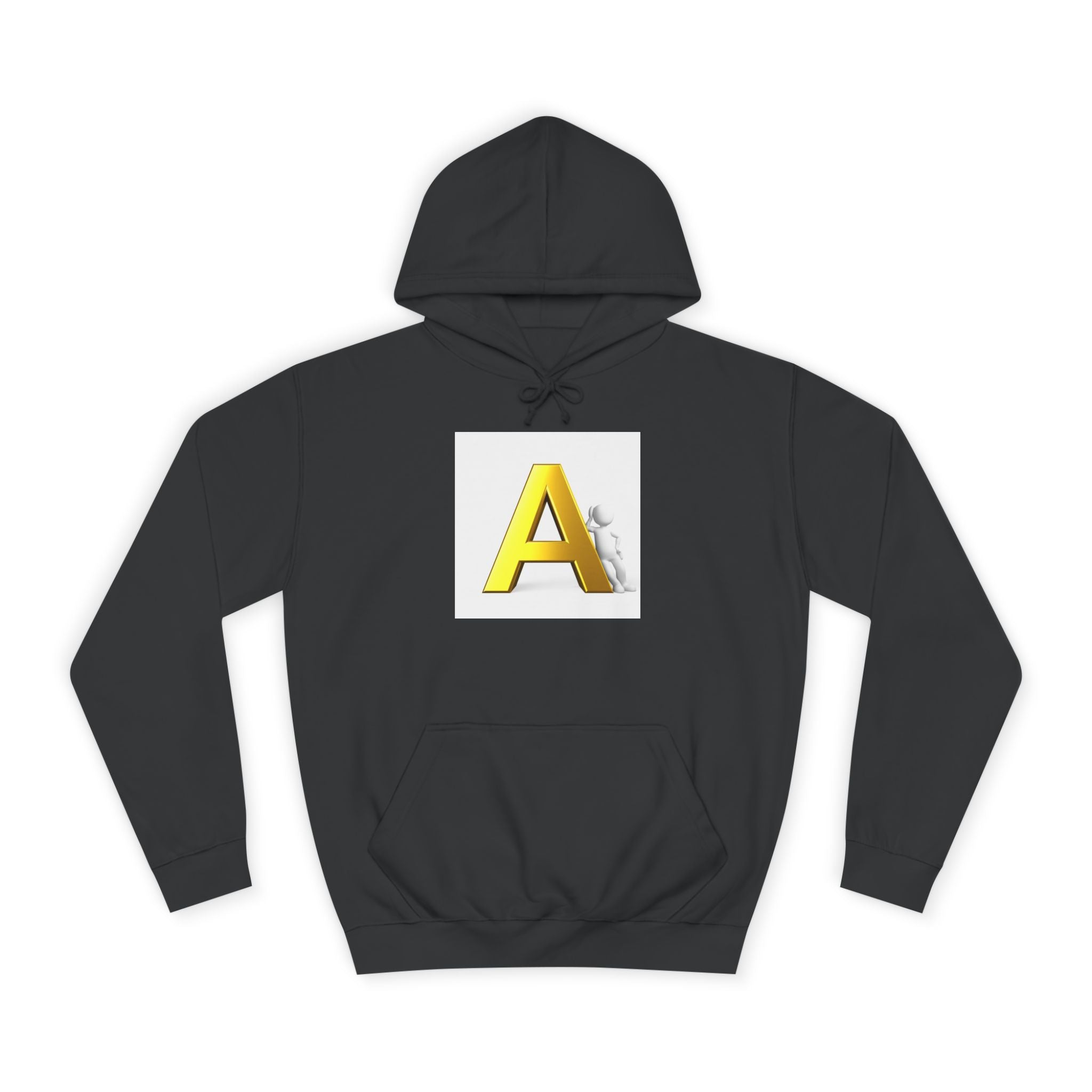 Sweat à capuche lettre A 3D or | Sweat-shirt initiales A monogramme