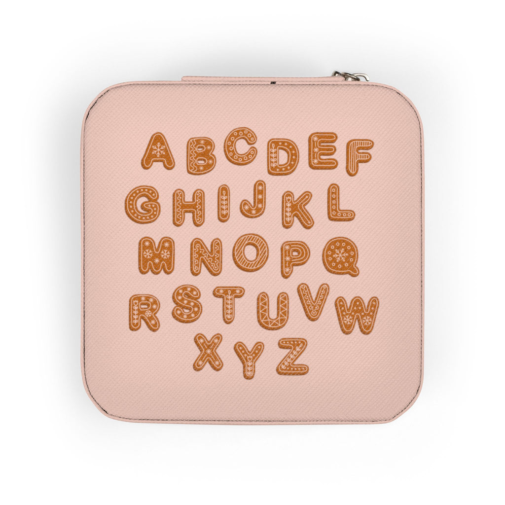 Alphabet Tile Jewelry Travel Case | Compact Square Organizer