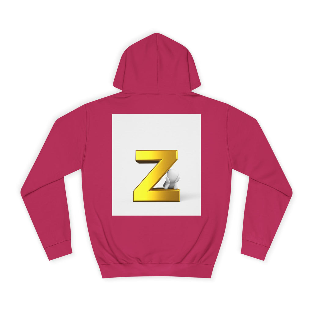 Gold 3D Letter Z Hoodie | Initial Monogram Pullover