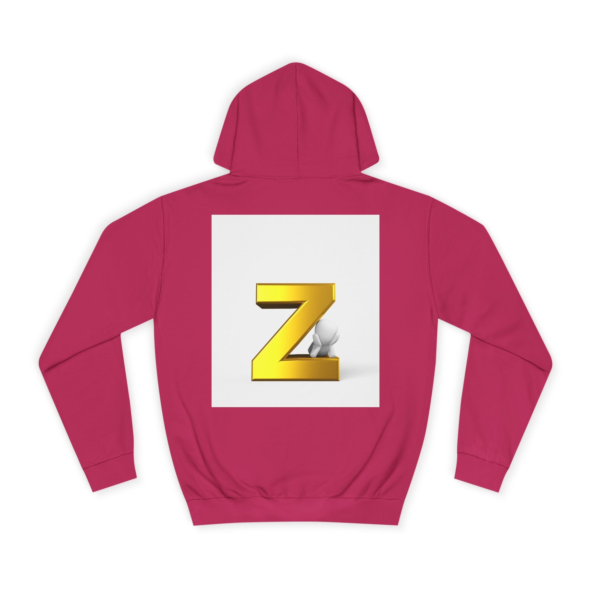 Gold 3D Letter Z Hoodie | Initial Monogram Pullover