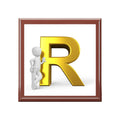 Gold Letter R Monogram Jewelry Box | Personalized Initial Keepsake