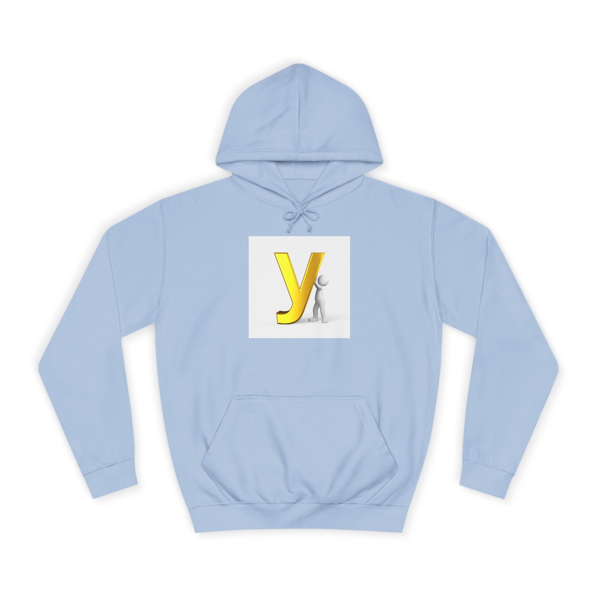 Sweat à capuche jaune 3D lettre Y | Sweat-shirt initial monogramme universitaire