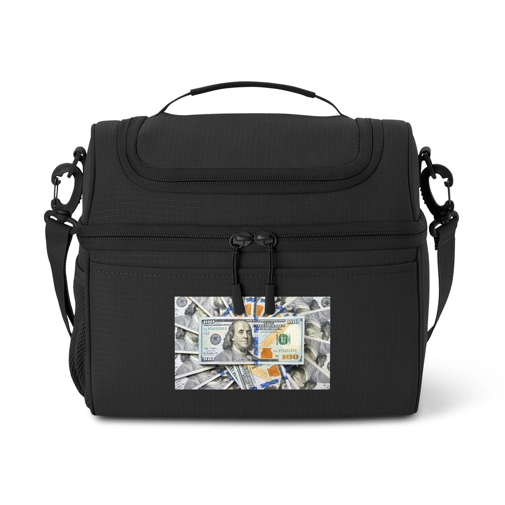 Hundred Dollar Bill Cooler Bag | Insulated Lunch Tote, Money Print