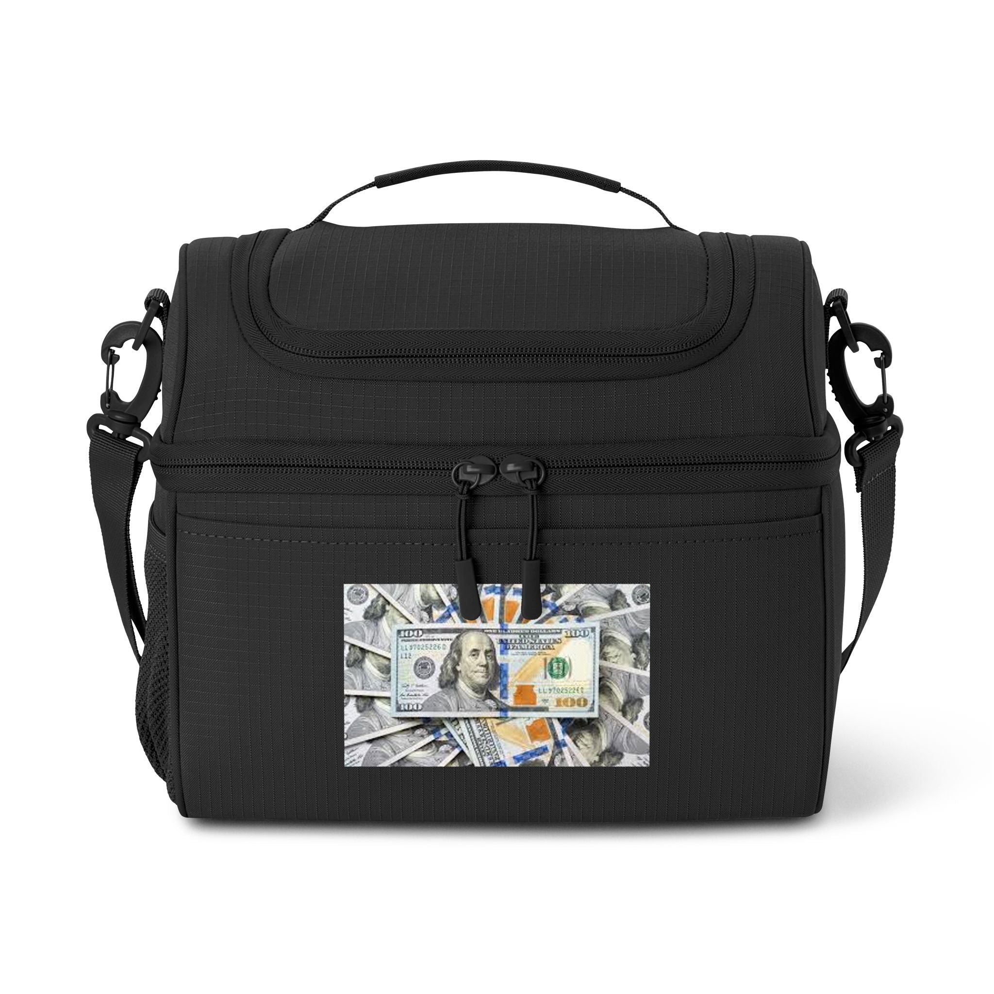 Hundred Dollar Bill Cooler Bag | Insulated Lunch Tote, Money Print