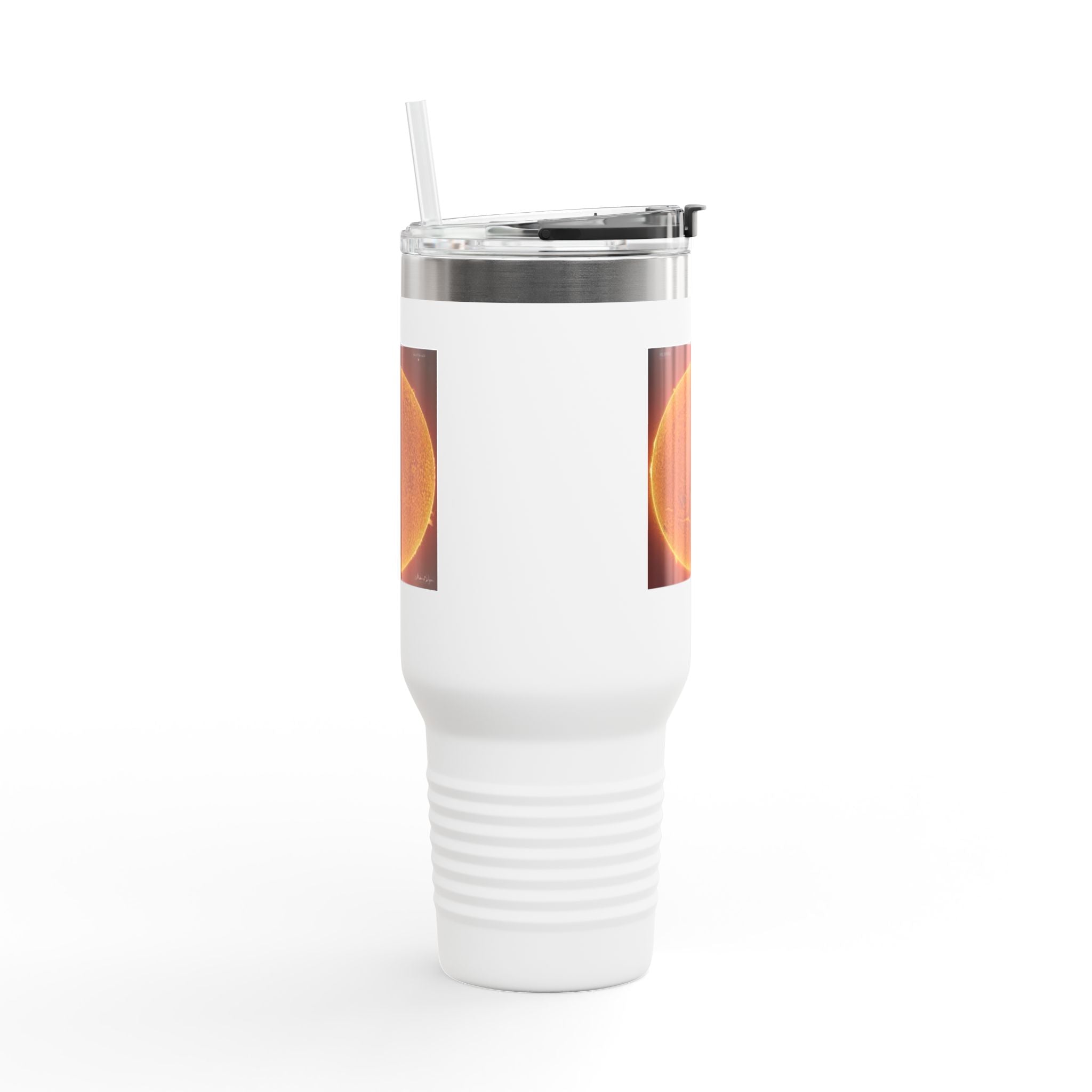 Mug de voyage photo solaire 40oz | Gobelet isotherme en acier inoxydable Solar Disc