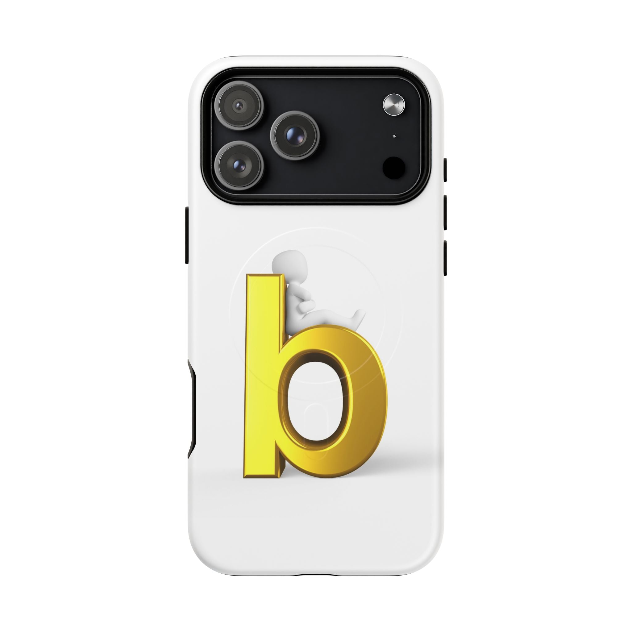 Coque de téléphone Lettre B dorée | Coque magnétique robuste