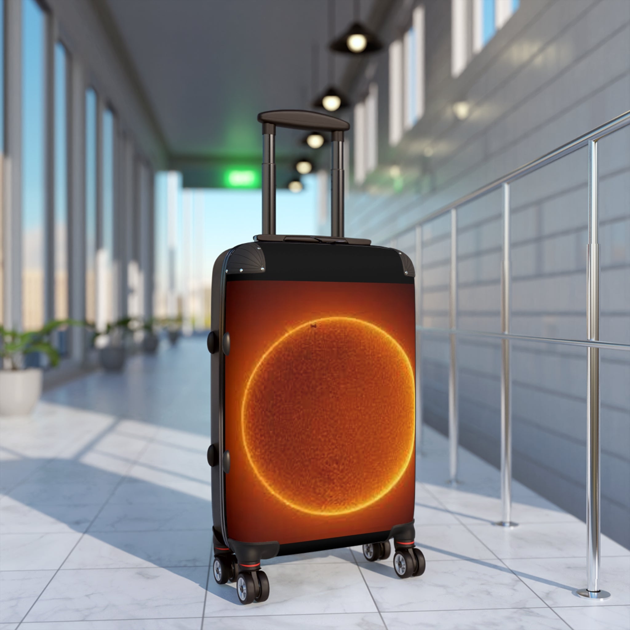 Solar Eclipse Sun Illustration Suitcase | Travel Luggage