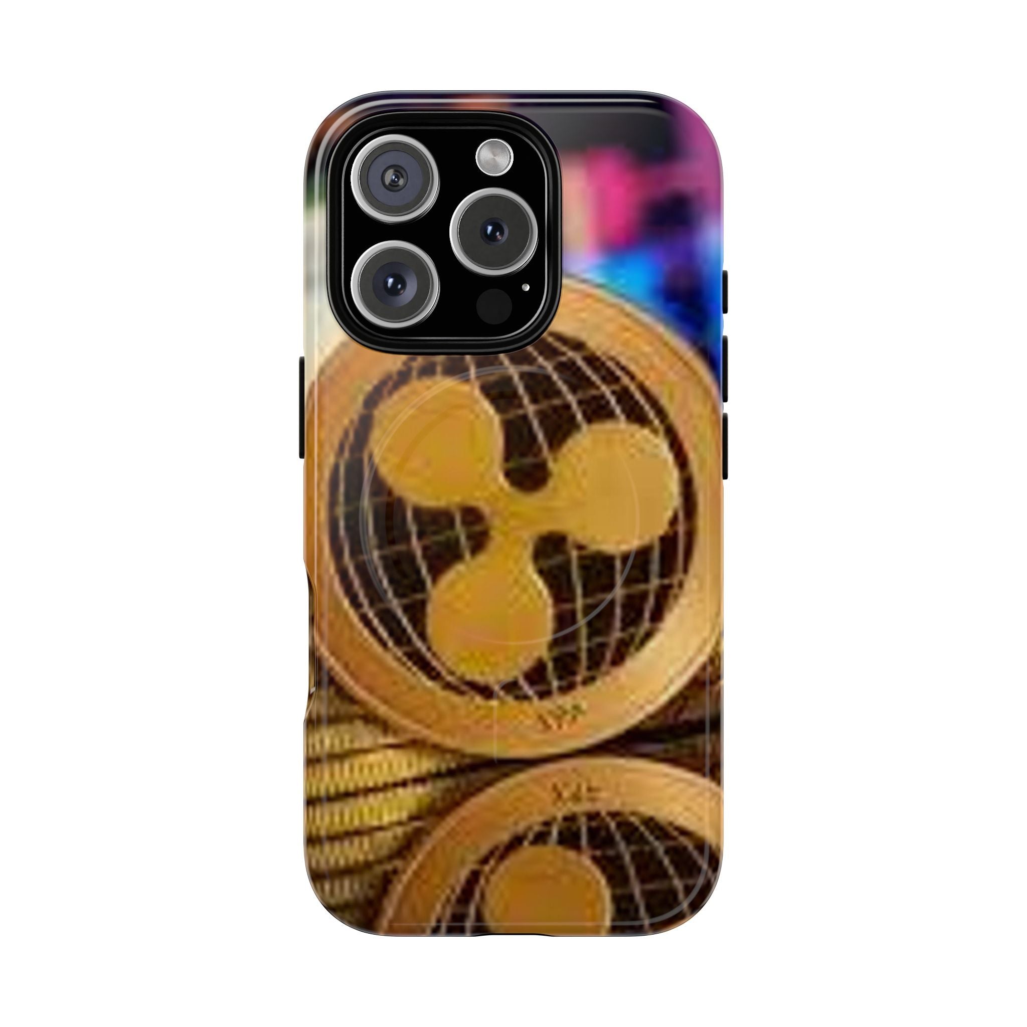 Coque de protection rigide magnétique design Ripple Coin | Coque de téléphone Crypto Ripple