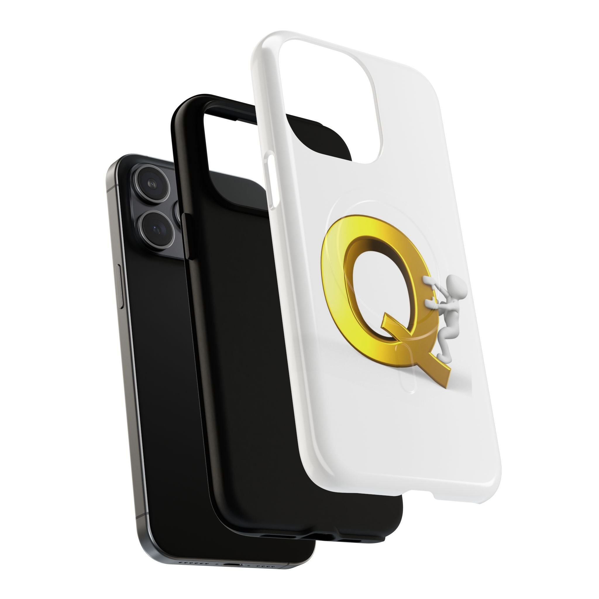Gold Letter Q design phone case | Magnetic Tough Case