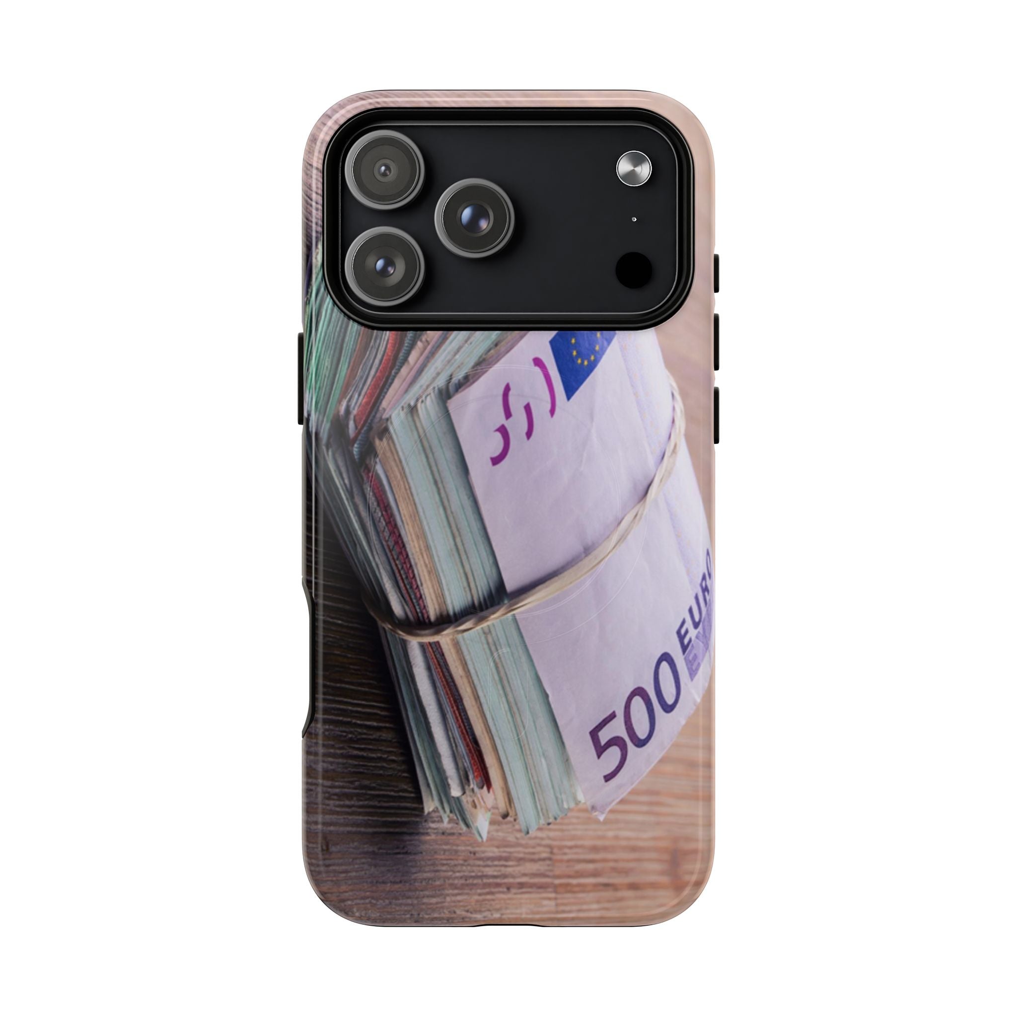 Coque de téléphone liasses de billets en euros | Coque iPhone rouleau de billets, Imprimé argent