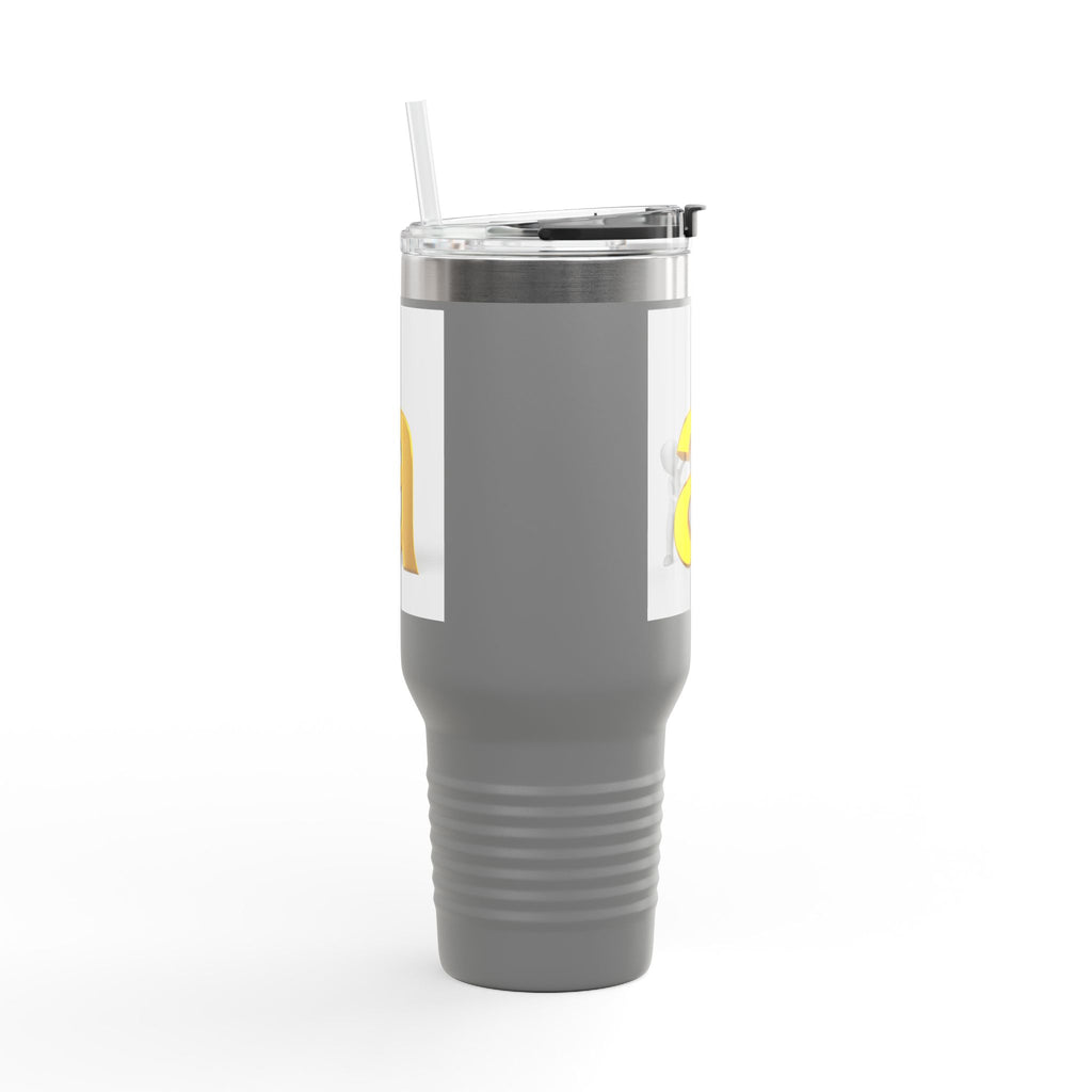 Yellow 3D Letter A tumbler | Travel Mug