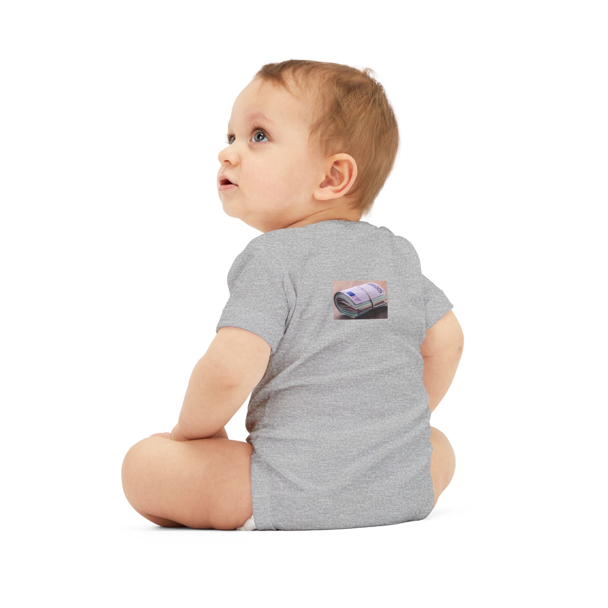 Stack of Cash Graphic Infant One Piece | money print bodysuit