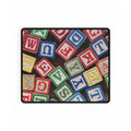 Vintage Wooden Alphabet Blocks Desk Mat | Kids Playroom Mousepad