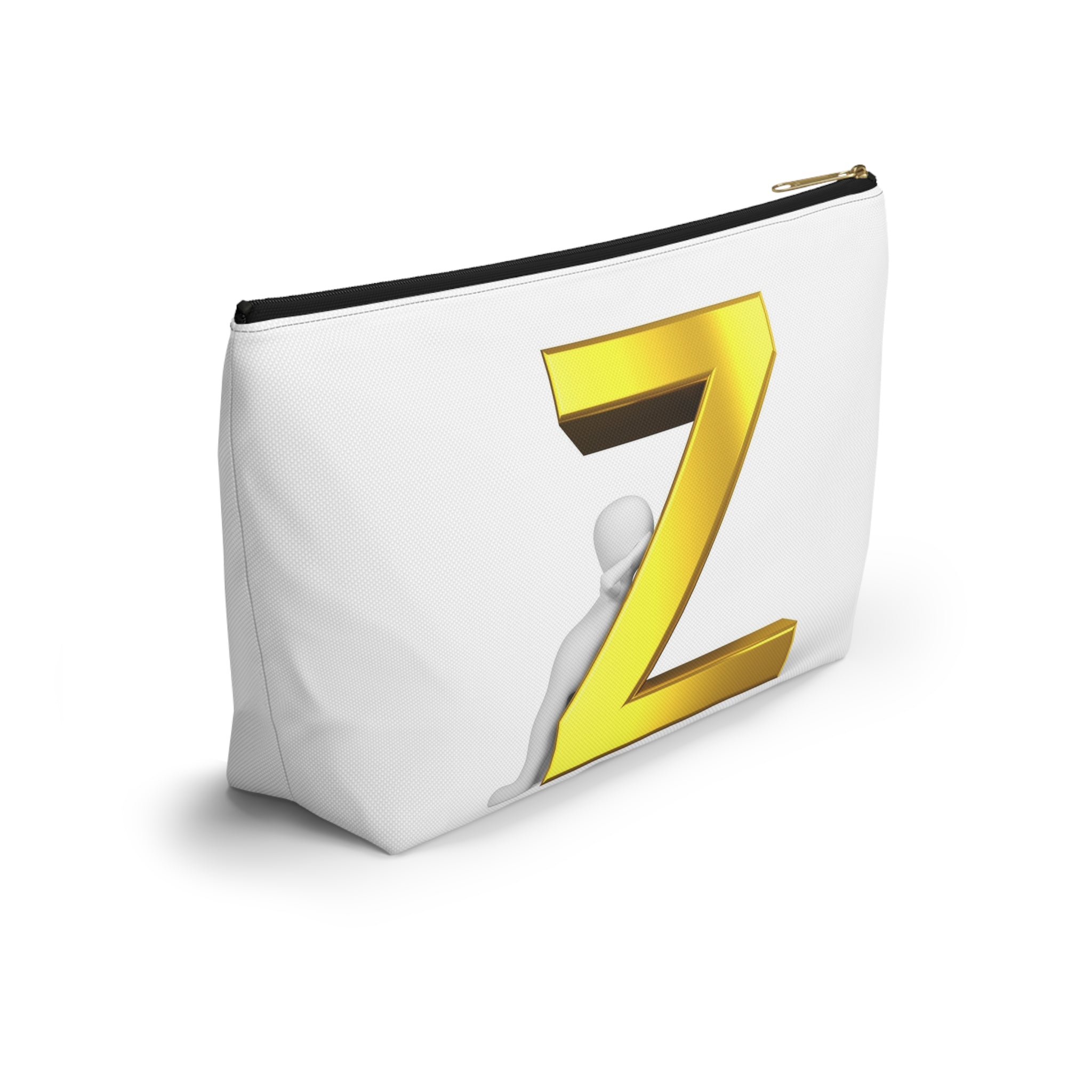 Gold Letter Z Accessory Pouch | Monogram Z Makeup Bag