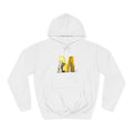 Gold Letter M with Figure Hoodie | Monogram Initial M Sweatshirt