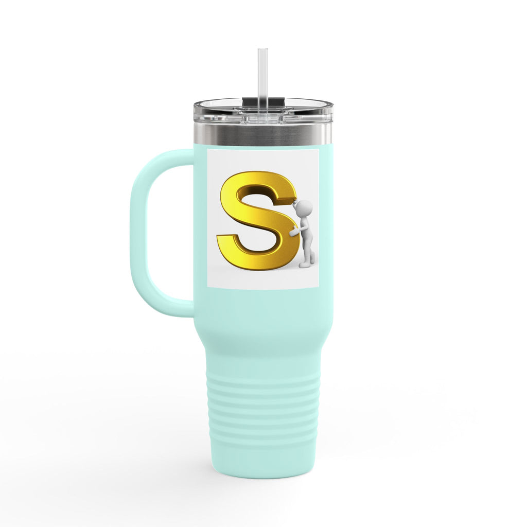 Large Gold Letter S monogram | Travel Mug