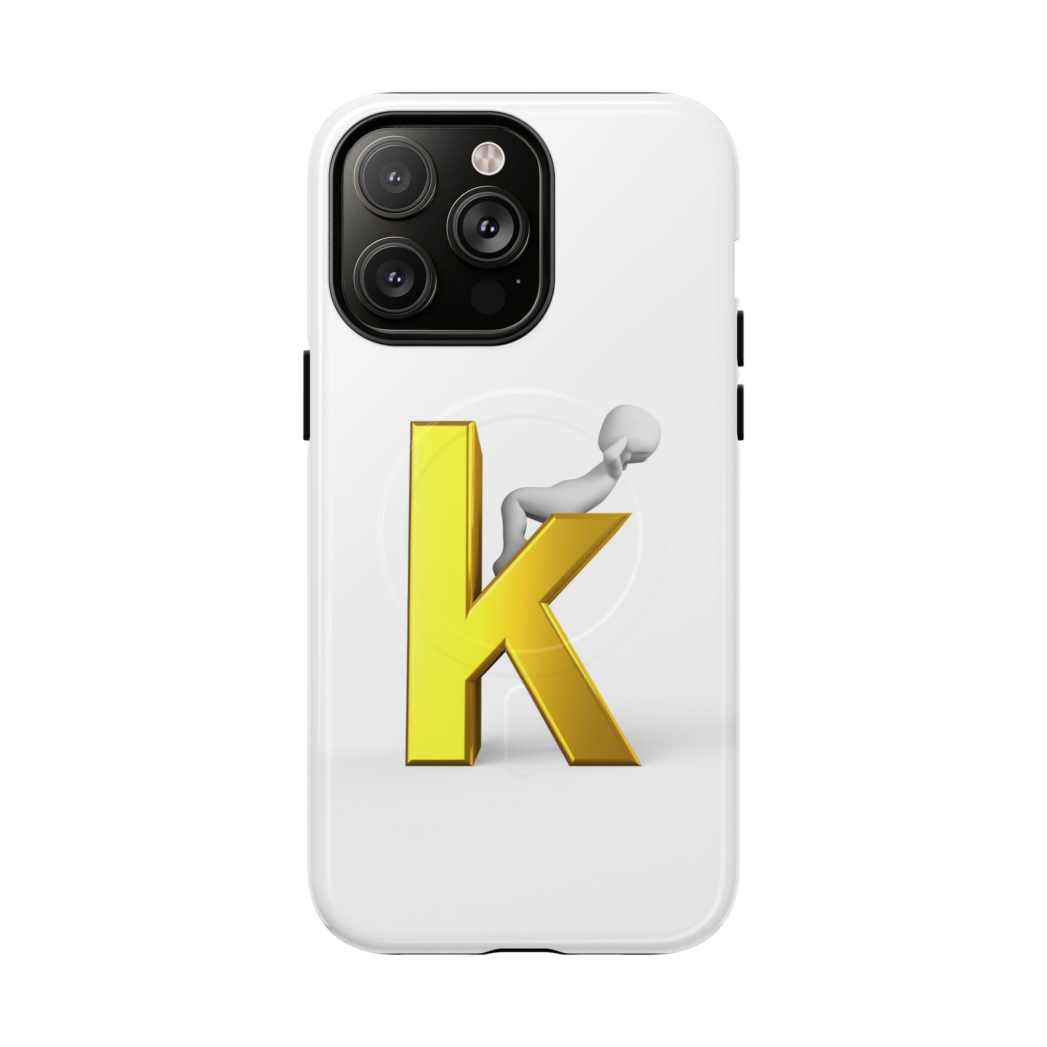 Coque de téléphone avec logo lettre K | Coque magnétique résistante, Monogramme initial