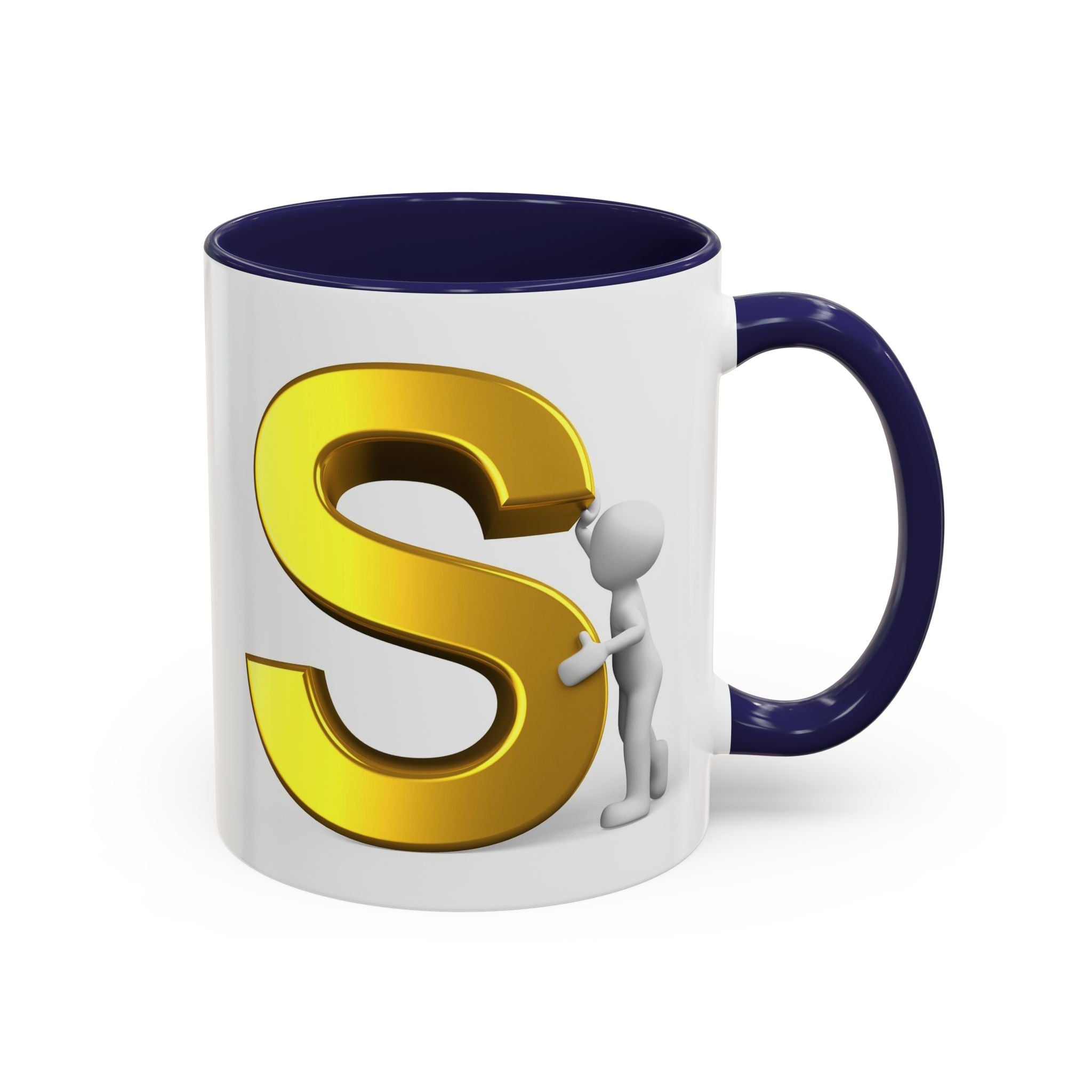 Gold Letter S Initial Mug | Accent Coffee Mug