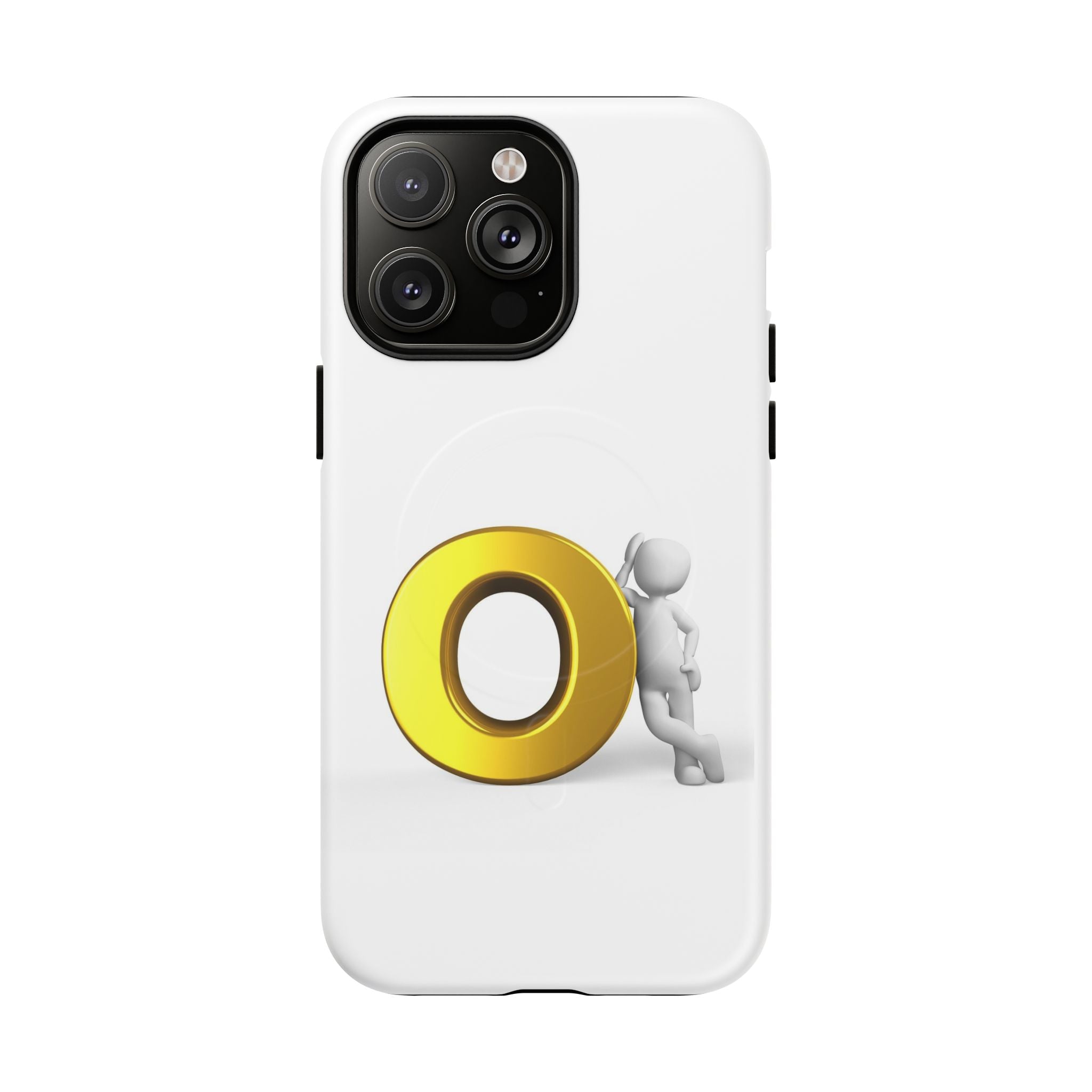 3D Gold Letter O Character phone case | Tough Magnetic Case, magnetic compatible