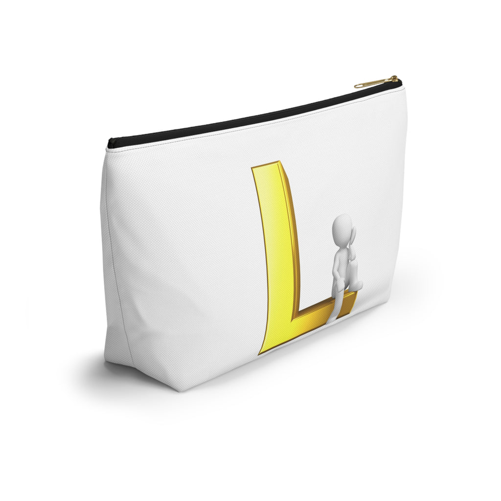 3D Letter L with Sitting Figure Accessory Pouch