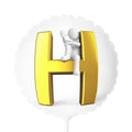 Gold 3D Letter H Balloon 11" Round Balloon