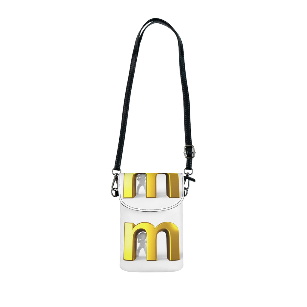 Gold Letter M Phone Wallet | Small Crossbody Cell Phone Purse