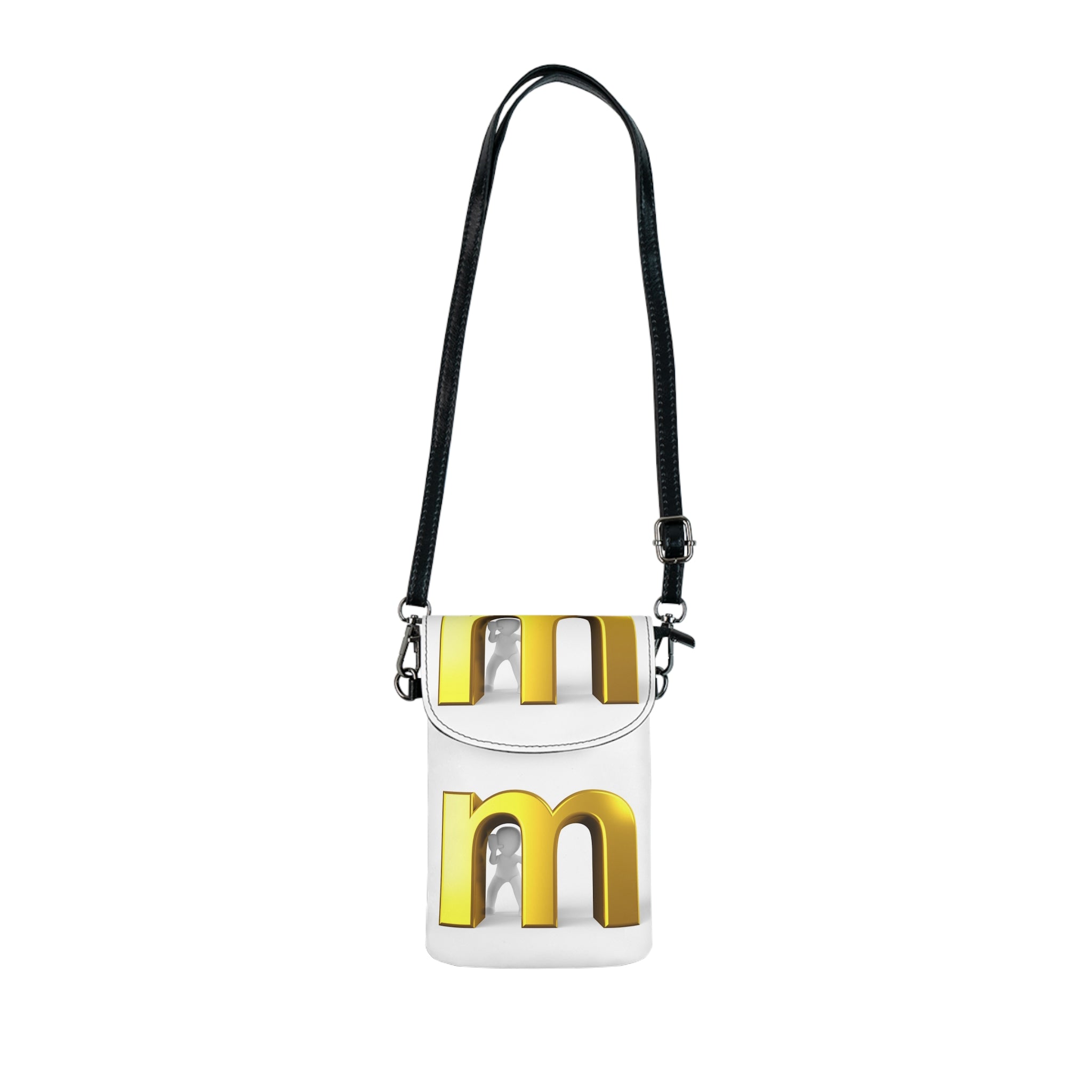 Gold Letter M Phone Wallet | Small Crossbody Cell Phone Purse