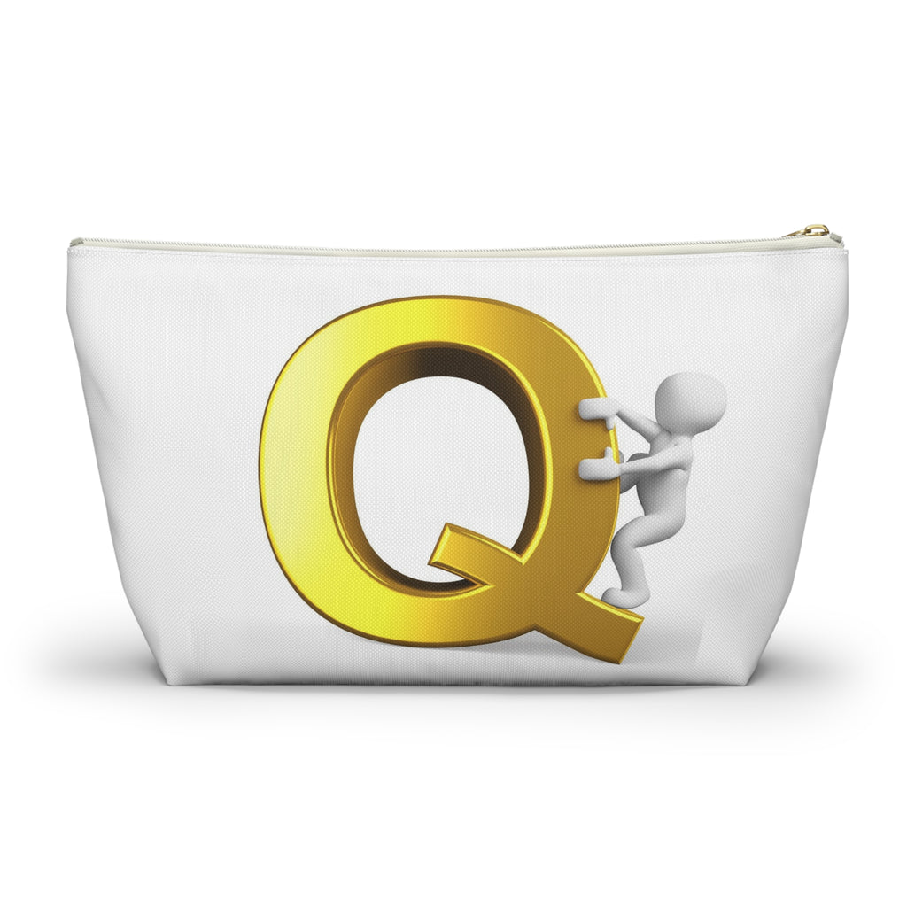 Gold Letter Q Climbing Figure Accessory Pouch