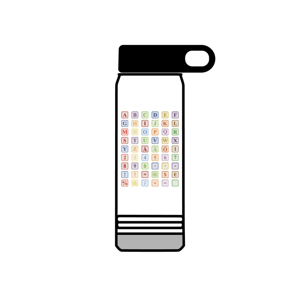 Colorful Alphabet Blocks Water Bottle | 20oz Stainless Bottle