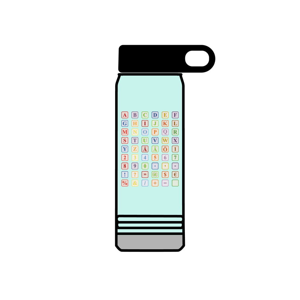 Colorful Alphabet Blocks Water Bottle | 20oz Stainless Bottle
