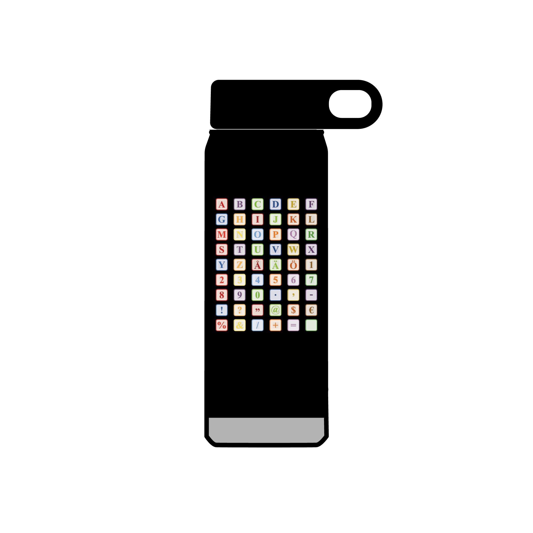 Colorful Alphabet Blocks Water Bottle | 20oz Stainless Bottle