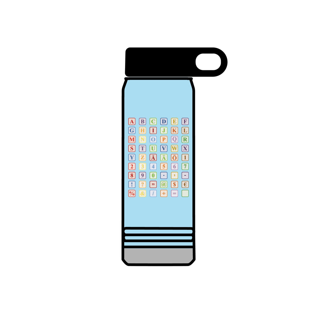 Colorful Alphabet Blocks Water Bottle | 20oz Stainless Bottle