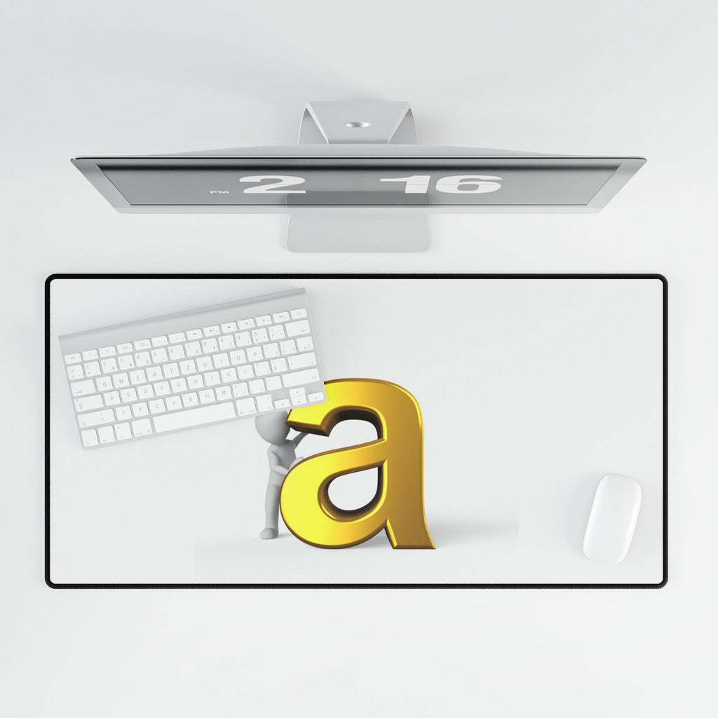 Golden Letter A character desk mat | Desk Mat