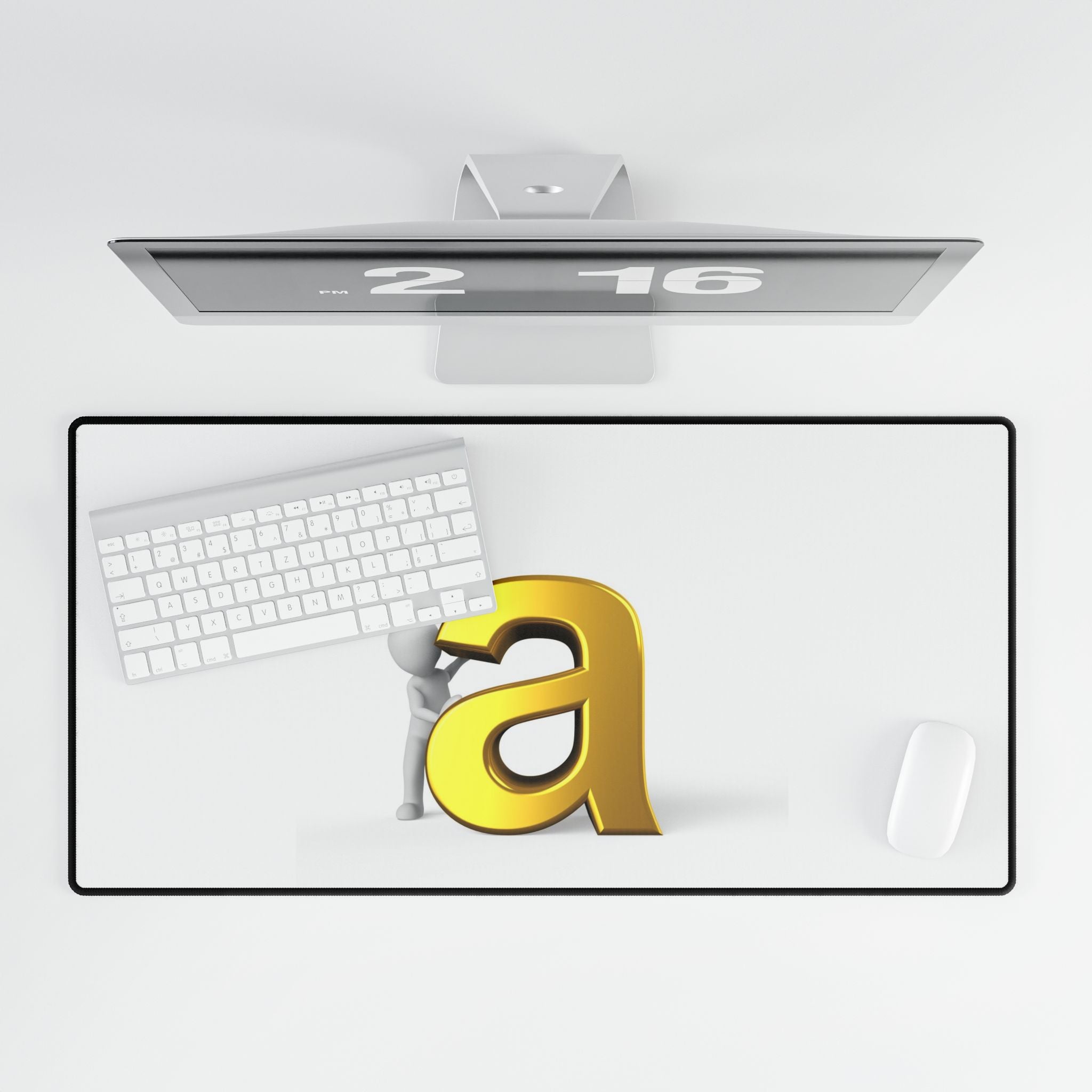 Golden Letter A character desk mat | Desk Mat