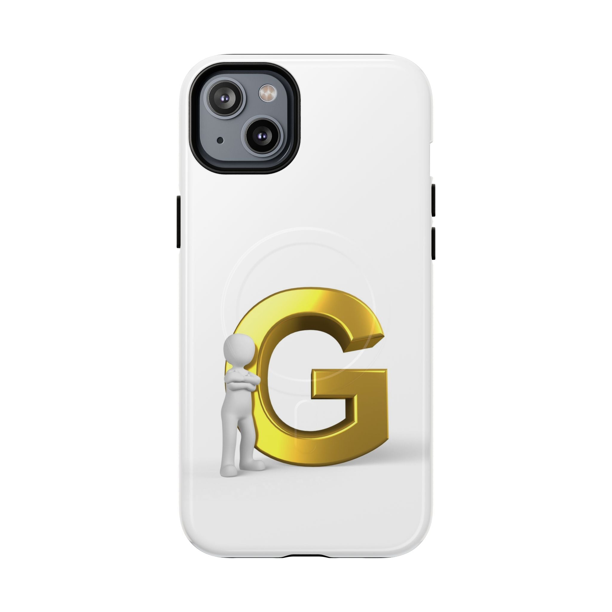 Coque de téléphone Monogramme Lettre G Dorée | Coque magnétique résistante