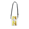 Yellow Letter N Monogram Small Cell Phone Wallet | Crossbody Phone Pouch