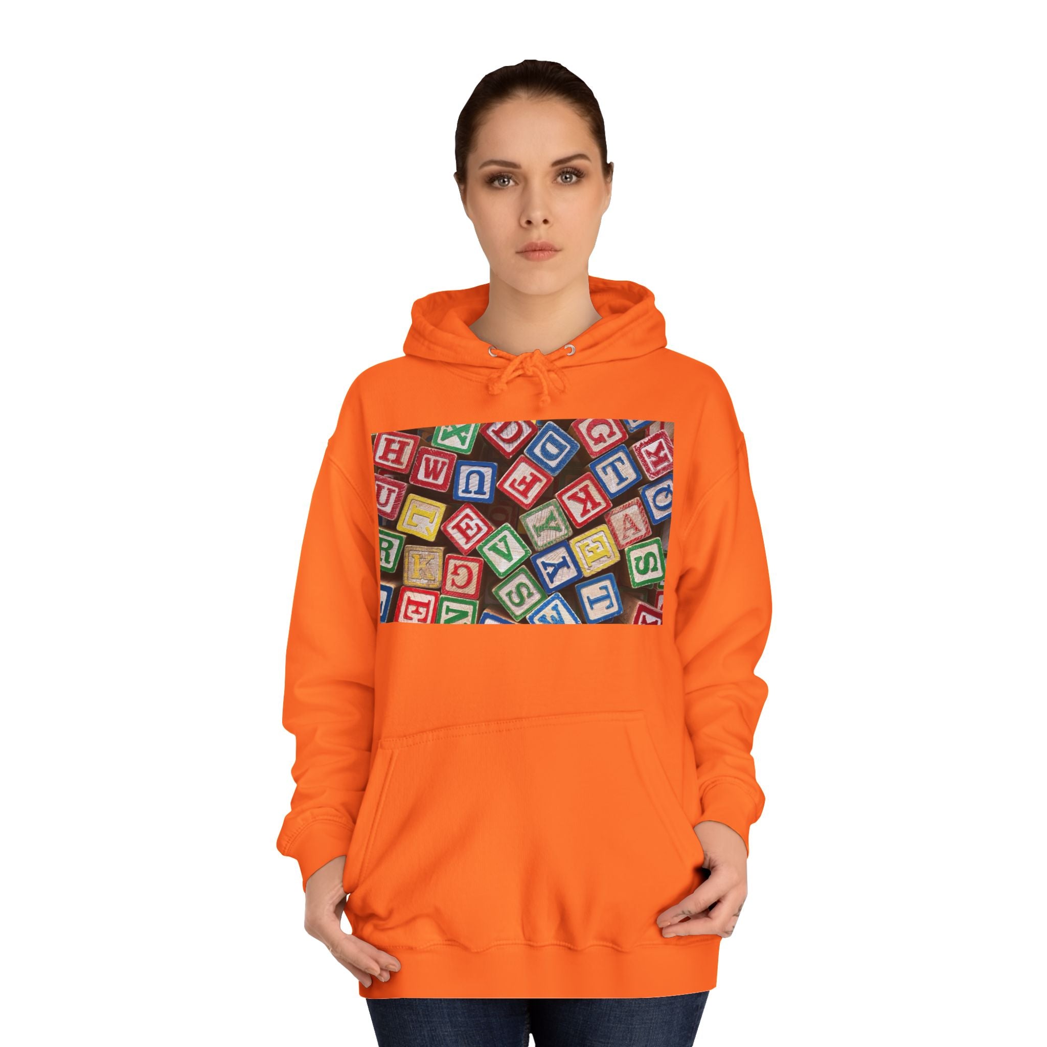 Colorful Alphabet Blocks Hoodie | Kids Letter Blocks Design
