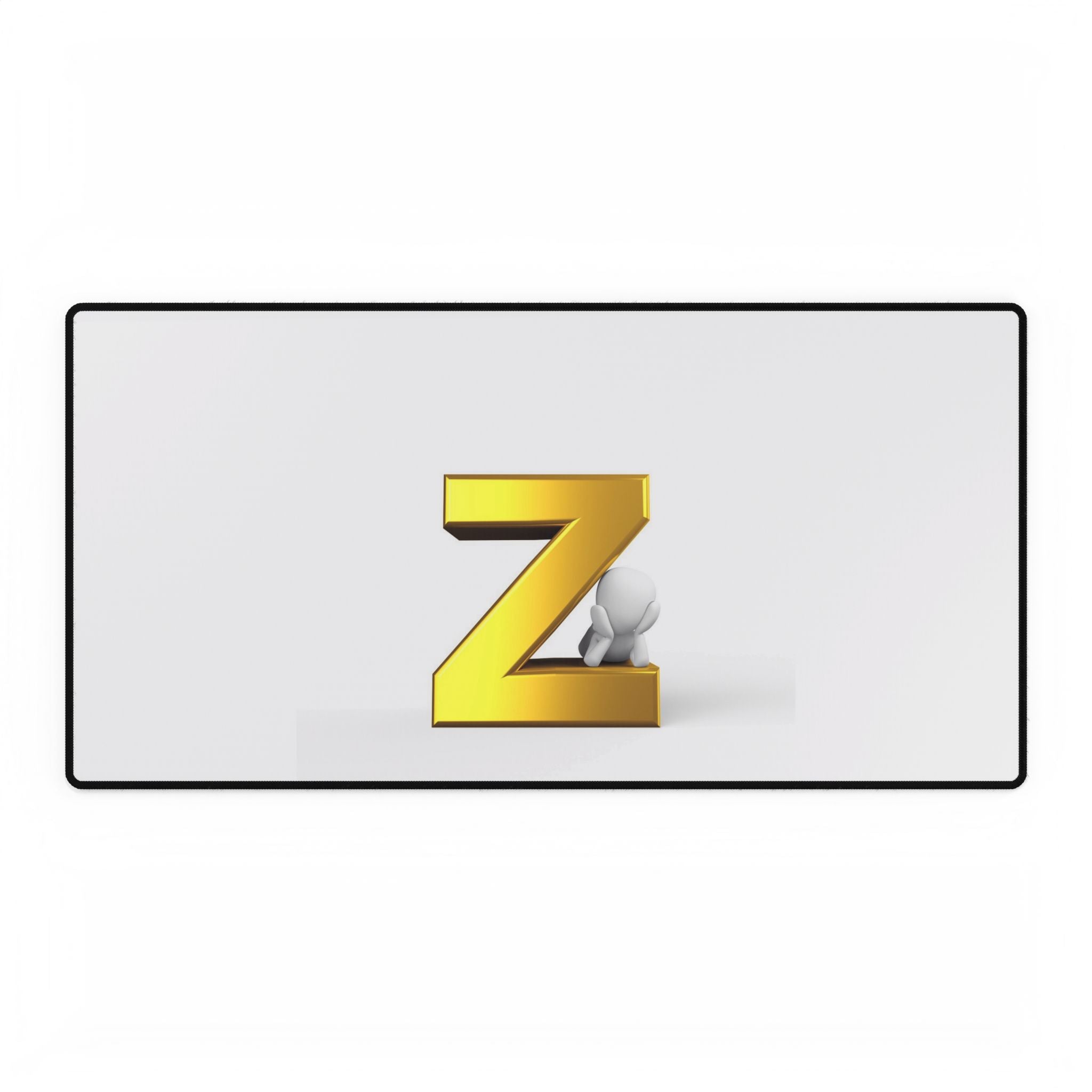 Tapis de bureau initial lettre Z or | Tapis de souris monogramme