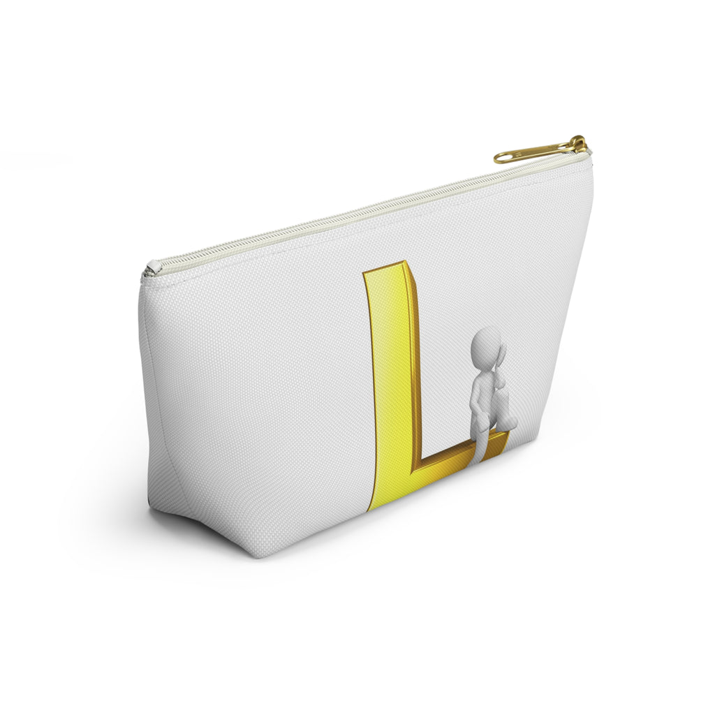 3D Letter L with Sitting Figure Accessory Pouch
