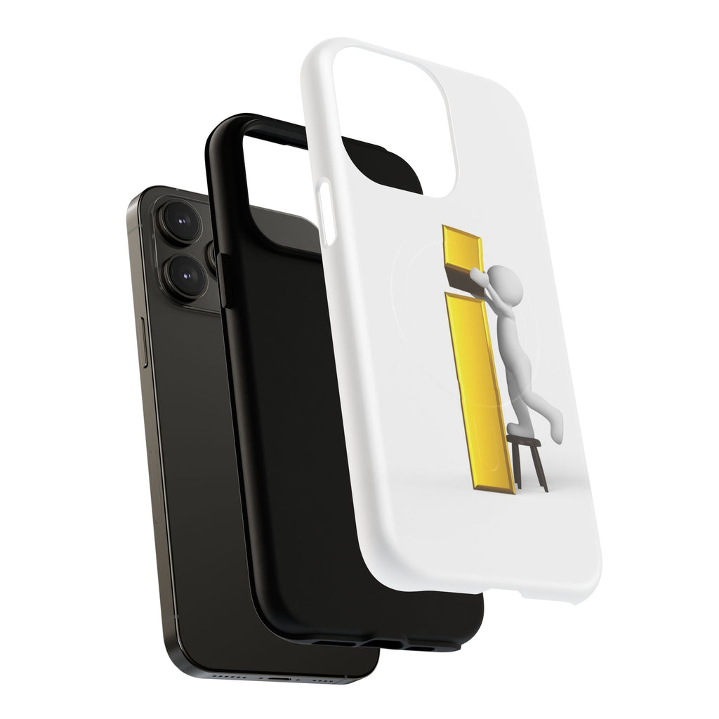 3D Character Gold Letter i phone case | Tough Magnetic Case
