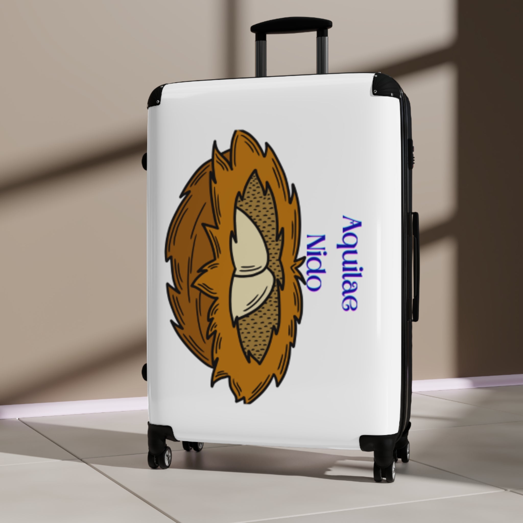 Bird Nest with Eggs Suitcase | Personalized Name Luggage