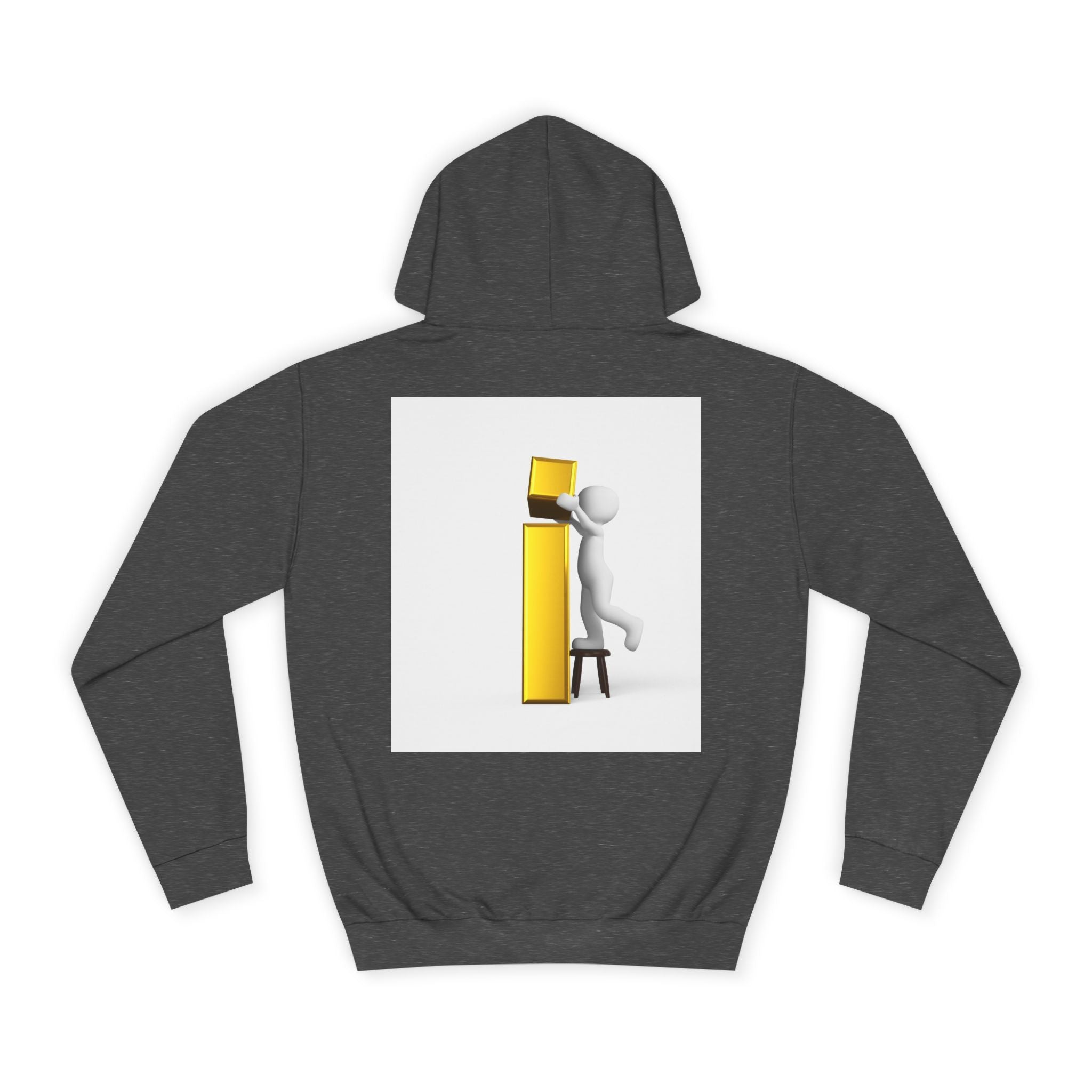 Stick Figure Building Letter i Hoodie | Minimal Illustration