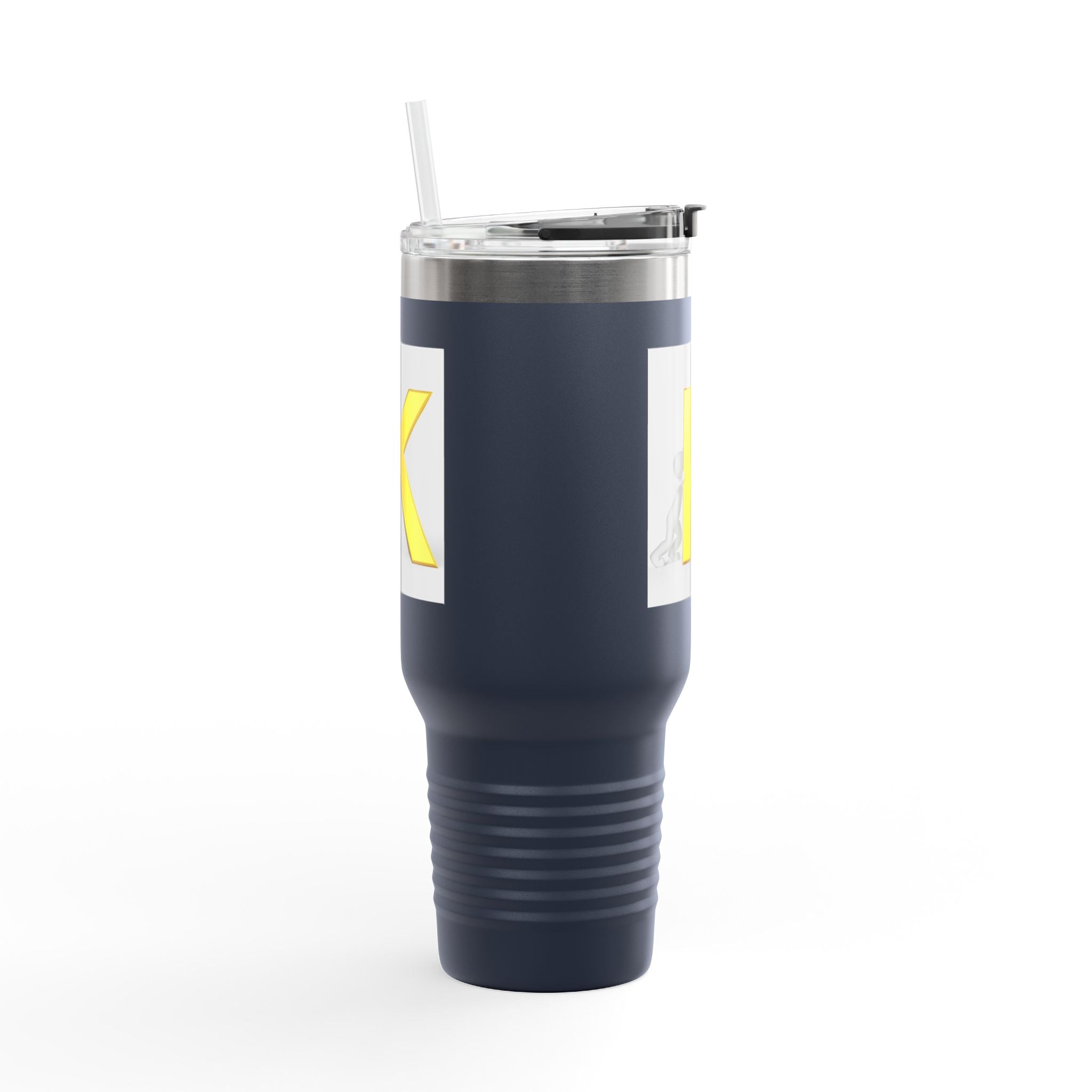 Mug de voyage isotherme monogramme lettre K 3D jaune | 1,2 L