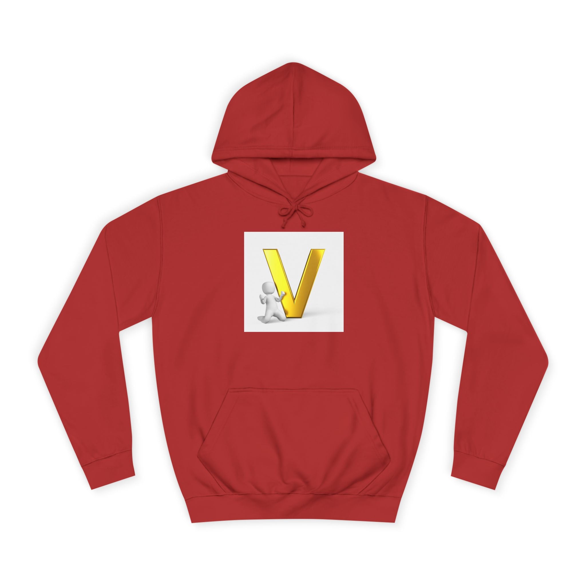 Sweat à capuche lettre V 3D dorée | Sweat-shirt initial V, monogramme lettre