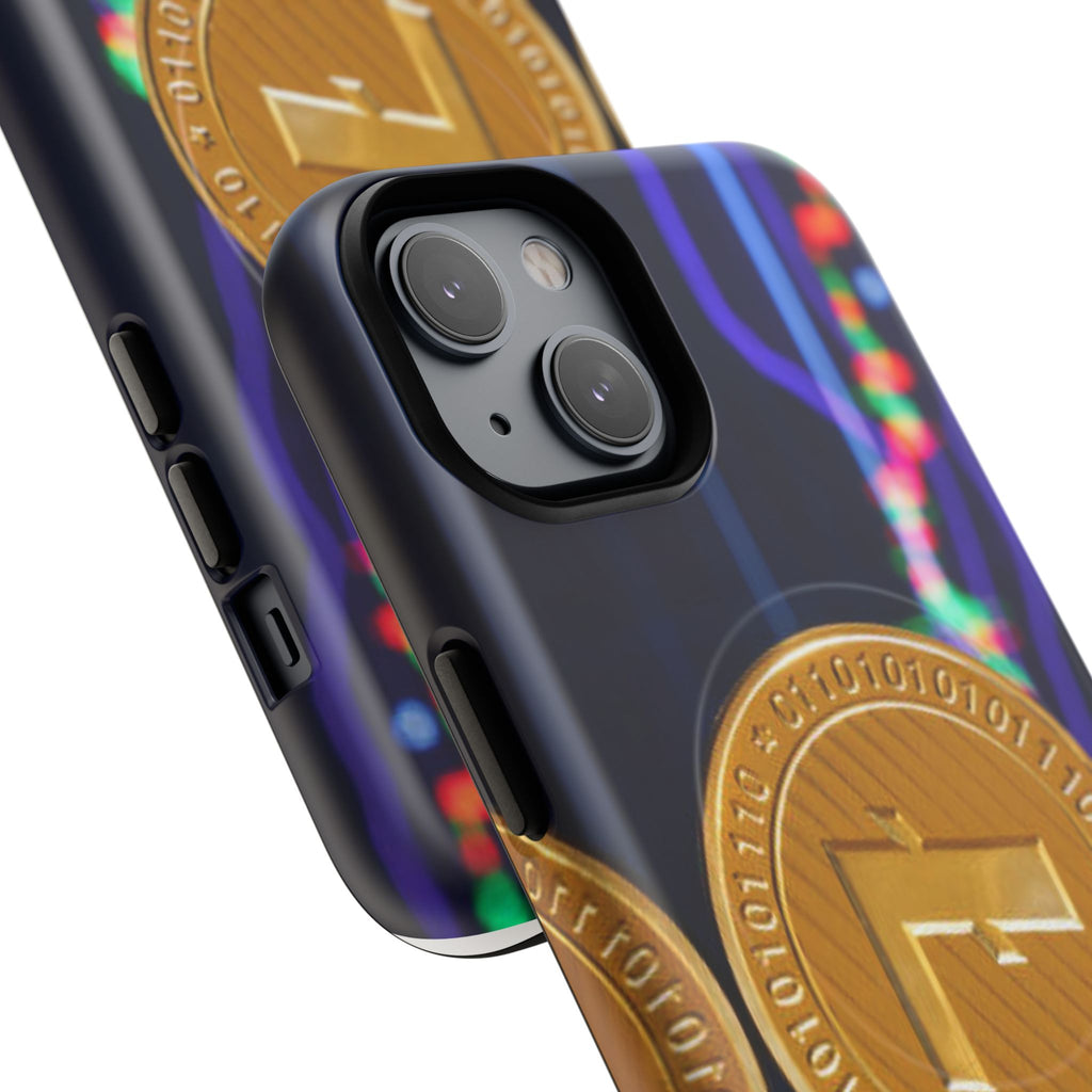 Litecoin Crypto Coin Phone Case | Tough Magnetic Case, Blockchain Design