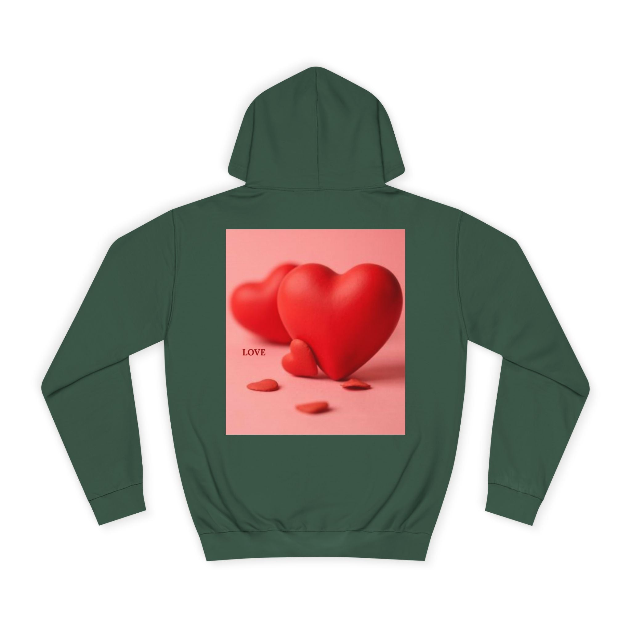 Cute 3D Heart Illustration Hoodie | Love Graphic Pullover