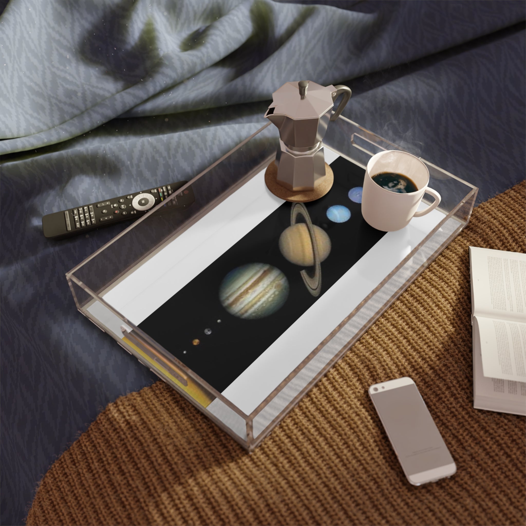 Solar System Planets Acrylic Serving Tray | Space Planetary Design