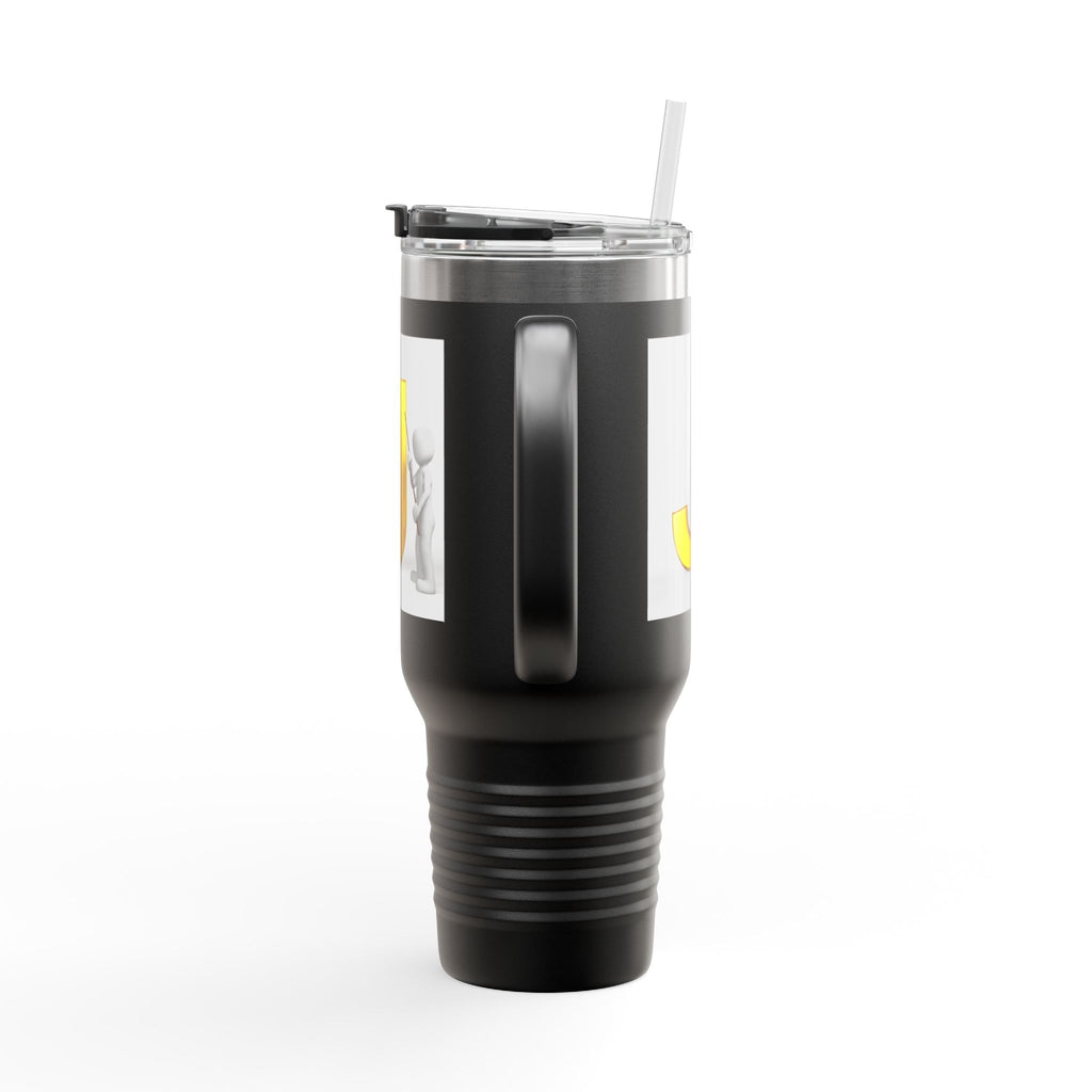 Gold Letter J Initial Travel Mug | 40oz Insulated Tumbler